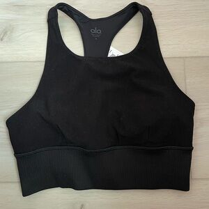 BNWT Alo alosoft soft serenity sports bra size small S black yoga